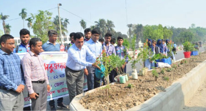 নাটোরে মহাসড়কে সবুজায়ন অভিযান শুরু