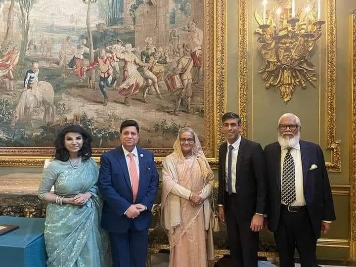 রিসি সুনাকের সাথে  প্রধানমন্ত্রী শেখ হাসিনার স্বাক্ষাত