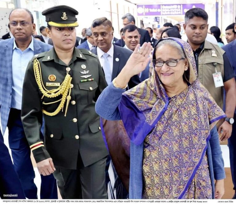 তিন দেশ ঘুরে দেশে ফিরলেন প্রধানমন্ত্রী