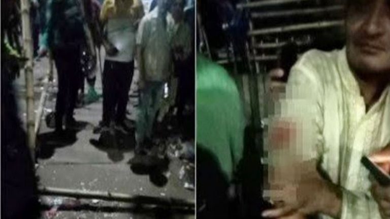 আ.লীগের কেন্দ্রীয় কার্যালয়ের সামনে ককটেল বিস্ফোরণ
