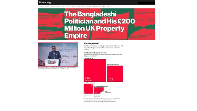 যুক্তরাজ্যে সাবেক ভূমিমন্ত্রীর ৩ হাজার কোটি টাকার সম্পদ