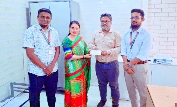 জুলাই শহীদ স্মৃতি ফাউন্ডেশনে খাগড়াছড়ি পাজেপ চেয়ারম্যান জিরুনা ত্রিপুরা অনুদান প্রদান।