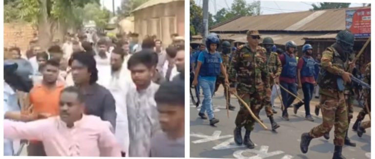 নাটোরে লালপুরে জয় বাংলা শ্লোগান দেওয়াকে কেন্দ্র করে আওয়ামী লীগ ও বিএনপির মধ্যে সংঘর্ষ-গুলিবৃদ্ধসহ আহত-৫