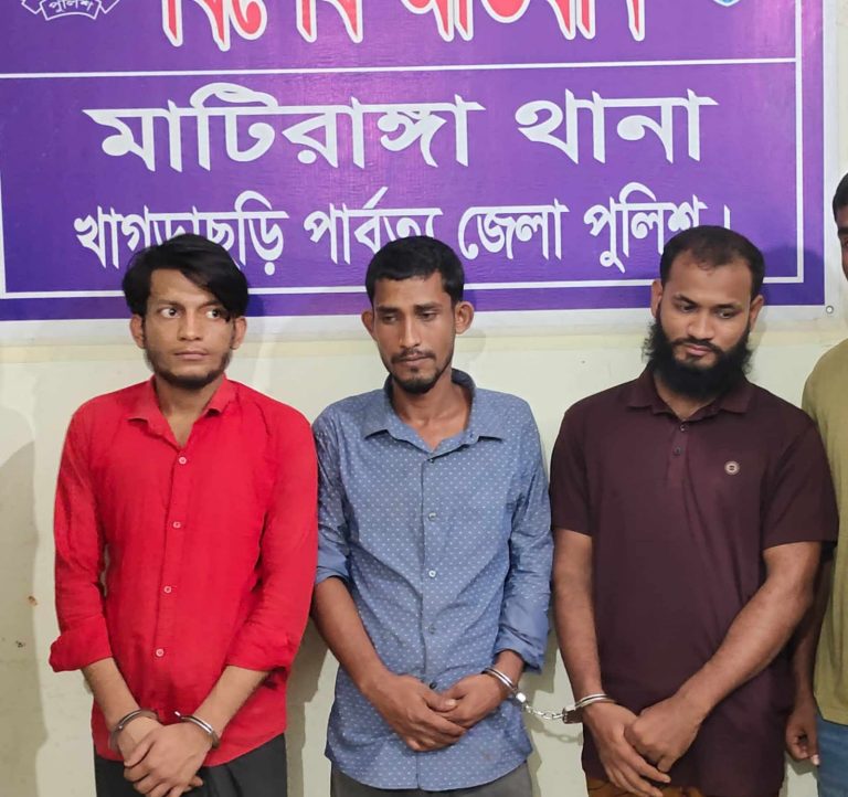 মাটিরাঙ্গা উপজেলায় ইয়াবাসহ তিন মাদক কারবারি আটক