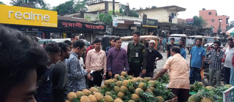 নবীগঞ্জ শহরে প্রশাসনের অভিযান ॥ জরিমানা ও সতর্কতা