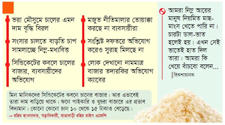 অস্থির চালের বাজার