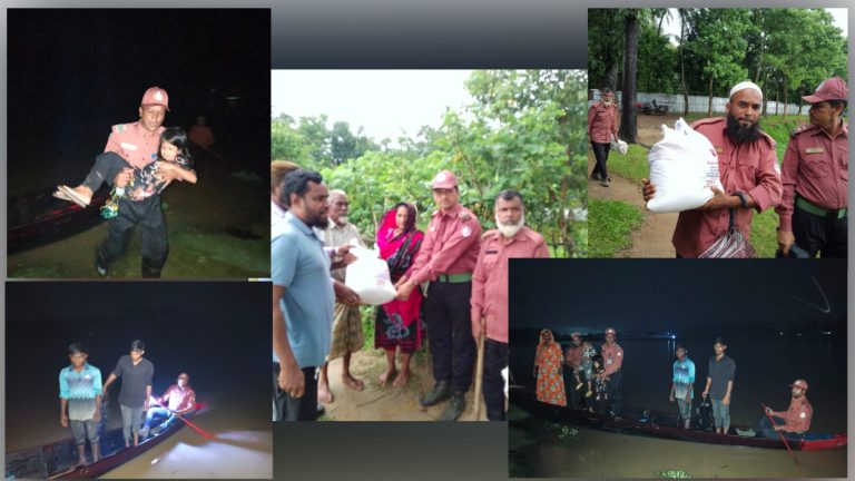 খাগড়াছড়িতে টানা বৃষ্টিতে  প্লাবিত এলাকায় হিল ভিডিপি সদস্যদের উদ্ধারকার্য ও ত্রাণ বিতরণ