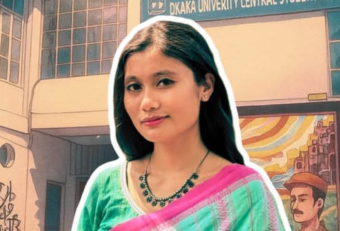 ডাকসু নির্বাচনে প্রার্থী পার্বত্যঅঞ্চলে সন্তান হেমা চাকমা