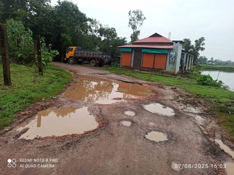 ‎নবীগঞ্জে করগাঁও রাস্তার বেহাল অবস্থা, দ্রুত সংস্কারের দাবি এলাকাবাসীর