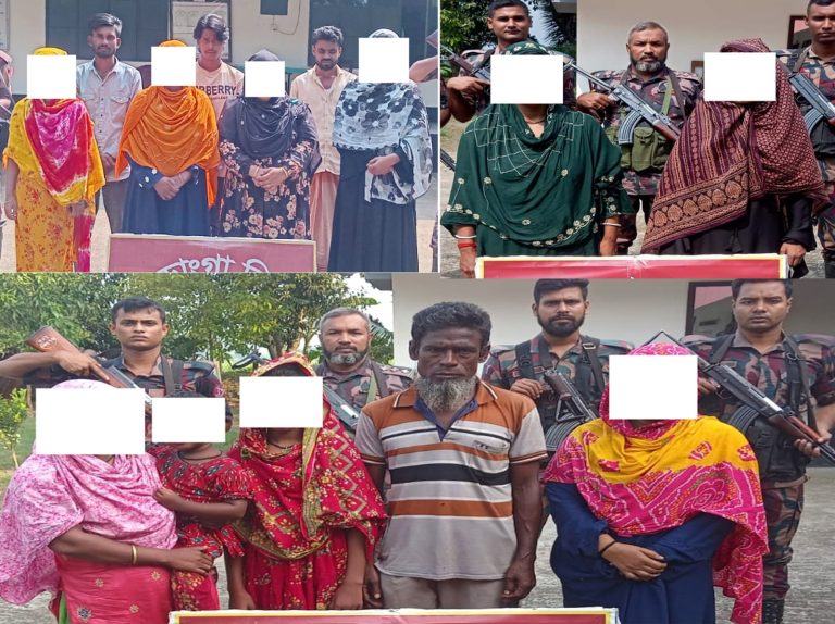 মহেশপুর সীমান্তে ১৪ বাংলাদেশি আটক