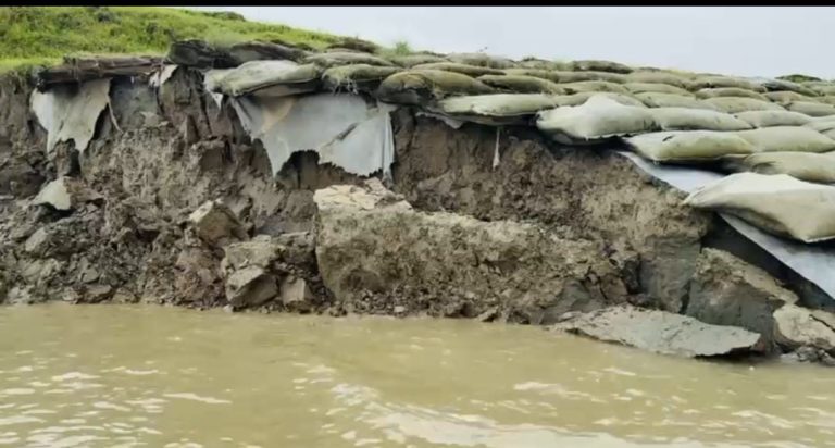 টিলারচর গ্রাম নদীভাঙনে বিপর্যস্ত: ঘরবাড়ি, রাস্তা ও মসজিদ হুমকির মুখে