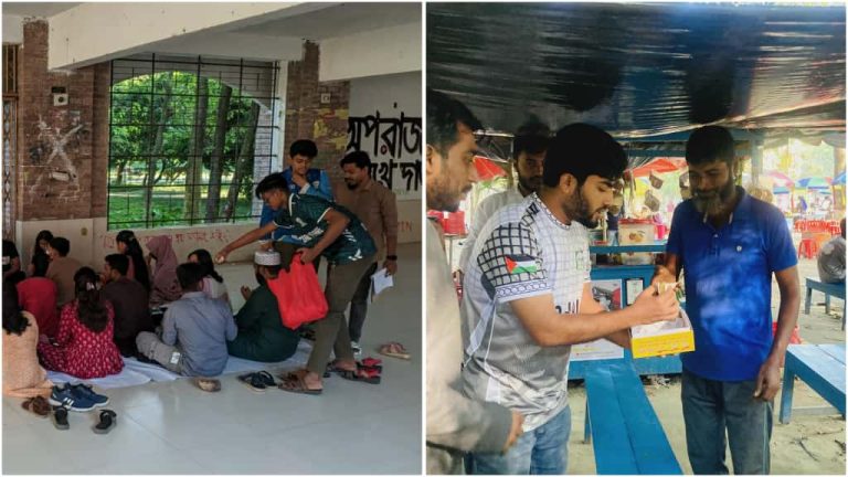 শেখ হাসিনার রায়ে খুশি শিক্ষার্থীরা; ইবিতে মিষ্টি বিতরণ