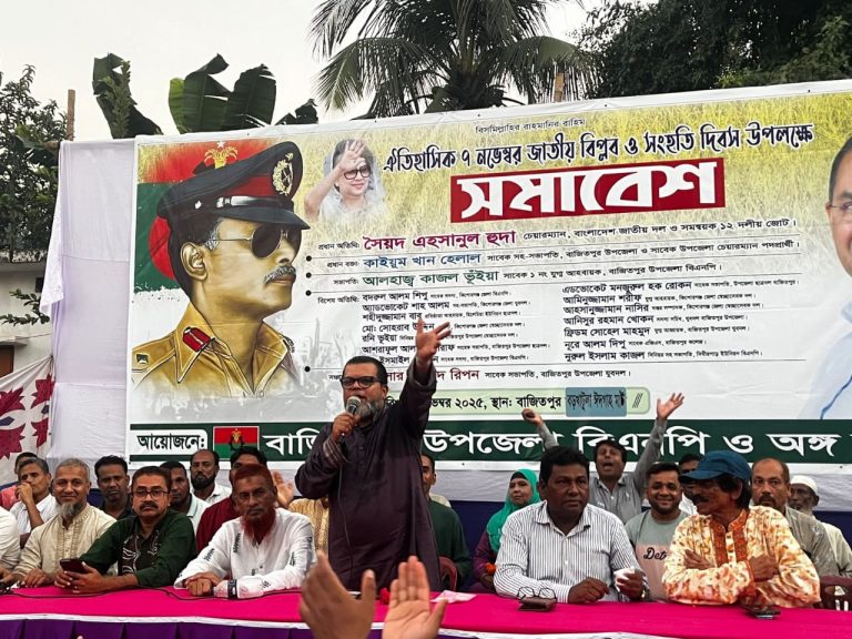 বাজিতপুরে বিপ্লব ও সংহতি দিবস উপলক্ষে বিএনপির জনসভা