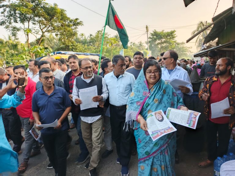 ‎পিরোজপুরে বিএনপি নেত্রী এলিজা জামানের জনসংযোগ