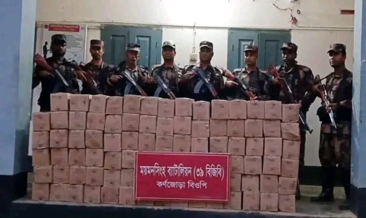 শ্রীবরদীতে এনএসআই–বিজিবির যৌথ অভিযানে ভারতীয় ডাব সাবান জব্দ