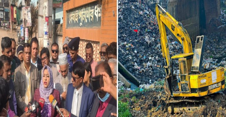 ব্রাহ্মণবাড়িয়া টাউন খালের খনন শুরু, উচ্ছেদ হবে দুইপাড়ের অবৈধ স্থাপনা