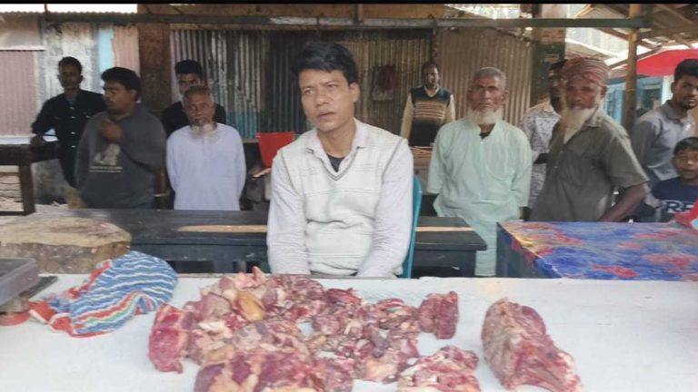 কুড়িগ্রামের ফুলবাড়ীতে গরুর পচা মাংস বিক্রি, ব্যবসায়ীকে অর্থদণ্ড