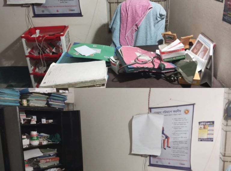 বকশীগঞ্জে কমিউনিটি ক্লিনিকে দুঃসাহসিক চুরি,নগদ অর্থ ও সরঞ্জাম লুট