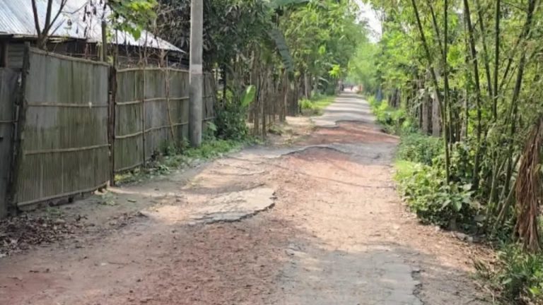 টেন্ডার পাশ হওয়ার পরেও কুড়িগ্রামের রাজারহাট-আনন্দবাজার সড়কের বেহাল দশা, ভোগান্তিতে এলাকাবাসী