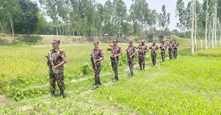 কুড়িগ্রাম সীমান্তে ভারতীয় অনুপ্রবেশ ঠেকাতে বিজিবি’র কড়া নজরদারি