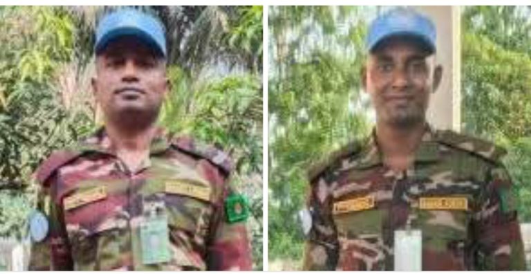 মরণোত্তর জাতিসংঘ পদকে ভূষিত কুড়িগ্রামের দুই শান্তিরক্ষী মমিনুল ও শান্ত মন্ডল