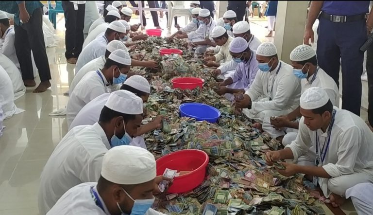 ছয় মাস পর পাগলা মসজিদের ১৩ দানবাক্স খোলা, মিলল ৪৩ বস্তা টাকা
