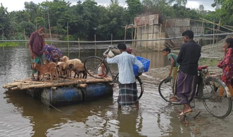 পাঁচ বছরেও শেষ হয়নি ফুলবাড়ীর তালেরতল সেতু, ড্রামের ভেলায় জীবনের ঝুঁকি নিয়ে পারাপার ২০ হাজার মানুষের