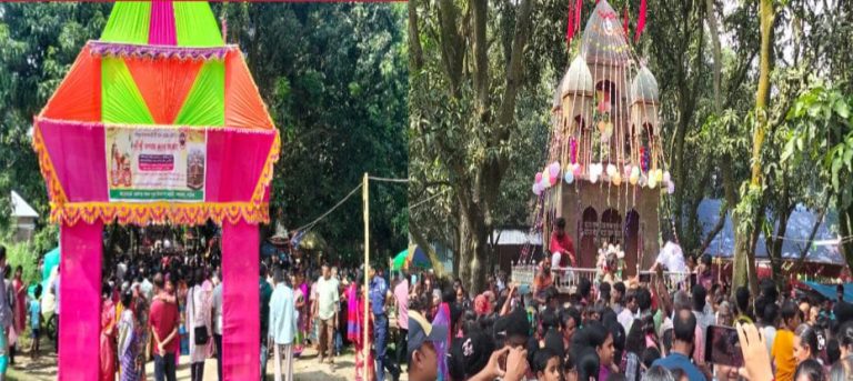নলডাঙ্গার মাধনগরে ১৫৫ বছরের ঐতিহ্যবাহী পিতলের রথযাত্রা উদযাপন